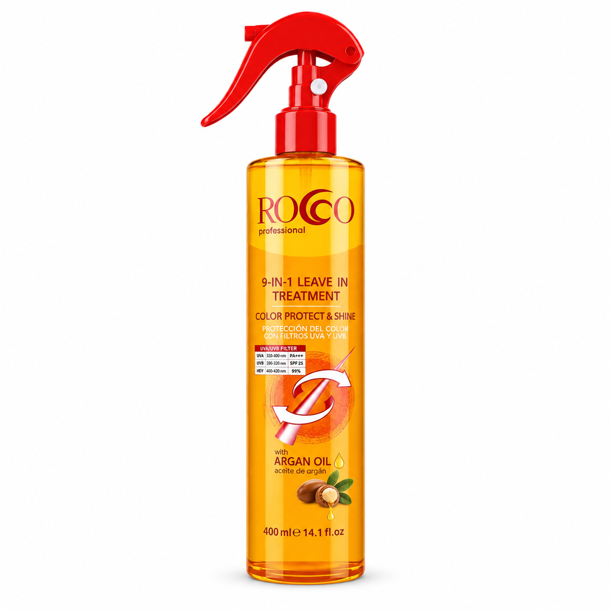 Protector Térmico Capilar Anti-frizz Rocco Argán Naranjo 400 ml