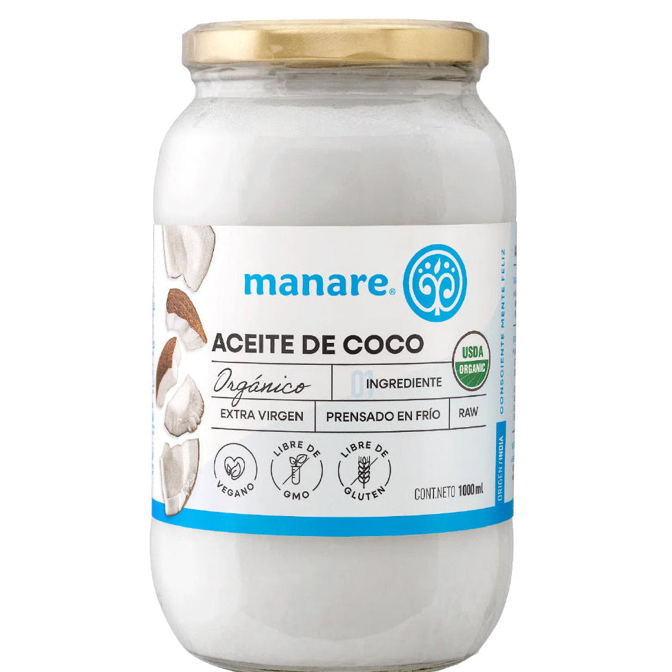 Aceite de Coco Orgánico Extra Virgen Manare 1 Litro