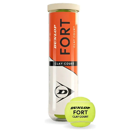 Tarro Pelotas de Tenis Dunlop Fort Clay 4 Unidades, la pelota oficial del wta premier mandatory roma y el torneo premier 5 madrid.