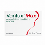 Vantux Max Aminoácidos con Zinc y Biotina 60 Cáps