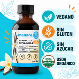 Extracto de Vainilla Natural Sin Alcohol Manare 59 ml