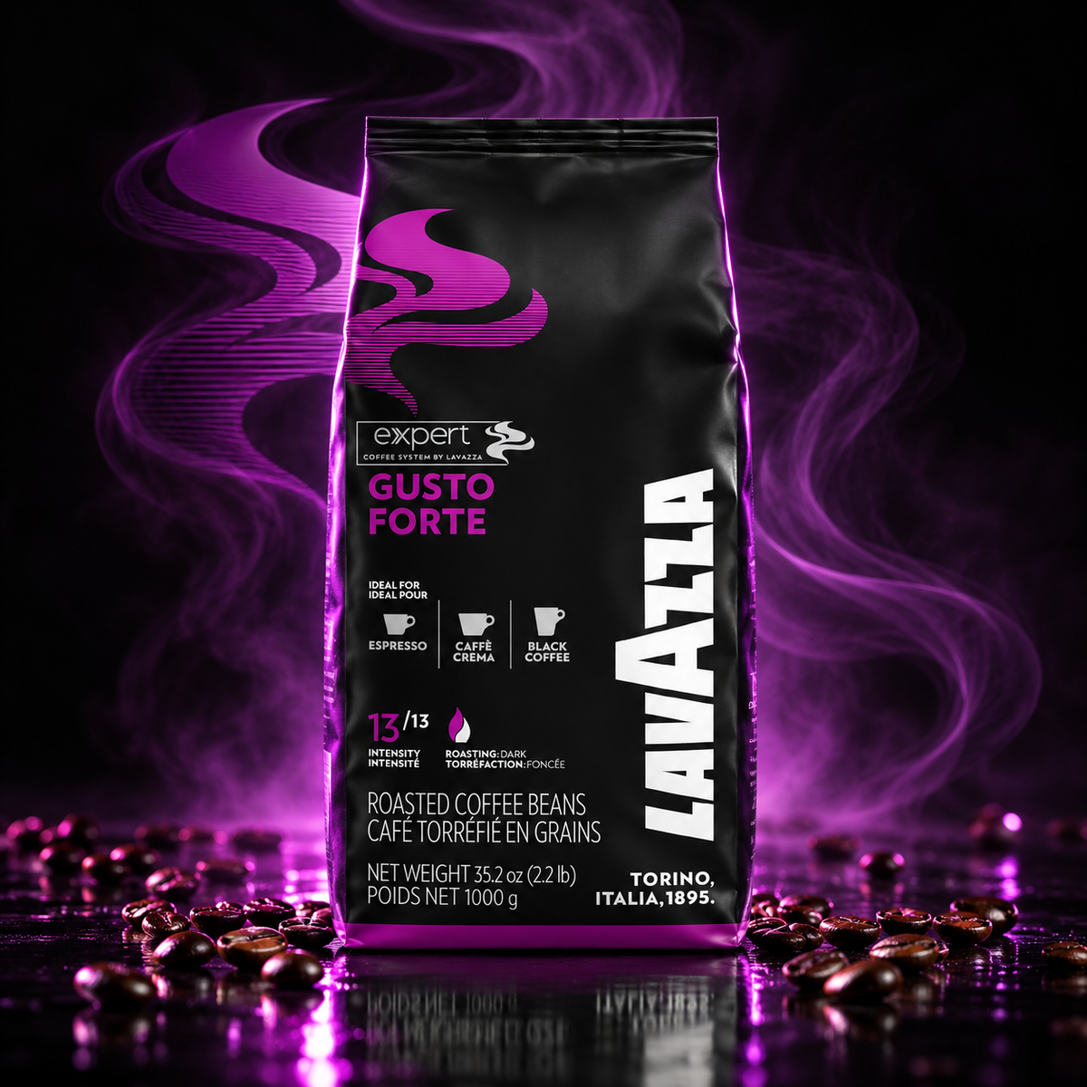 Café en Grano Italiano Gusto Forte Lavazza 1 kg