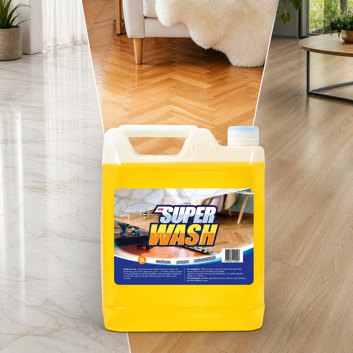 Removedor de Cera para Piso Flotante Super Wash 5 Litros