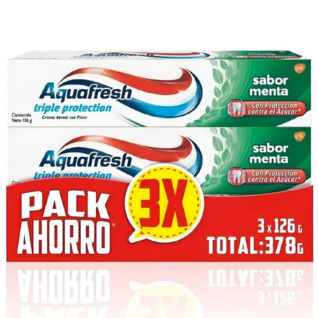 Pack x3 Pasta Dental Triple Protection Aquafresh 126 g.