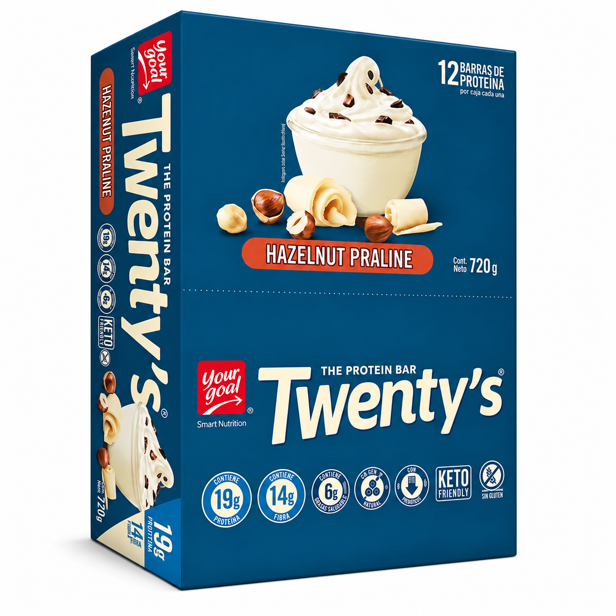 Barras de Proteína Twenty's Hazelnut Praline 12 Un de 60 g