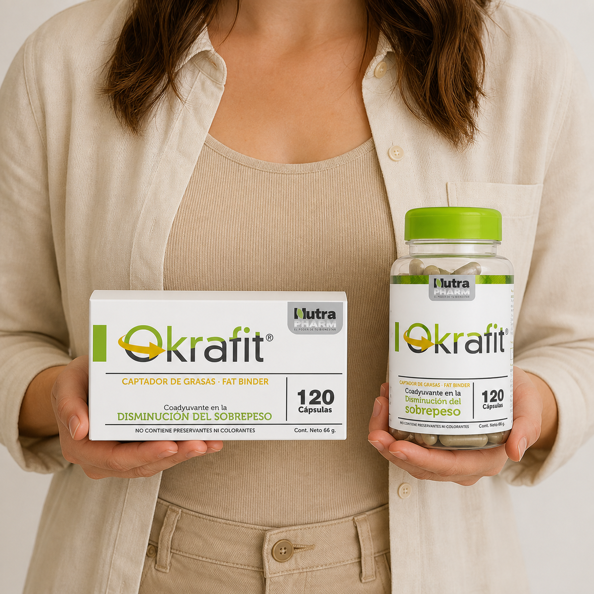 Quemador de Grasa Okrafit Nutrapharm 120 Cáps