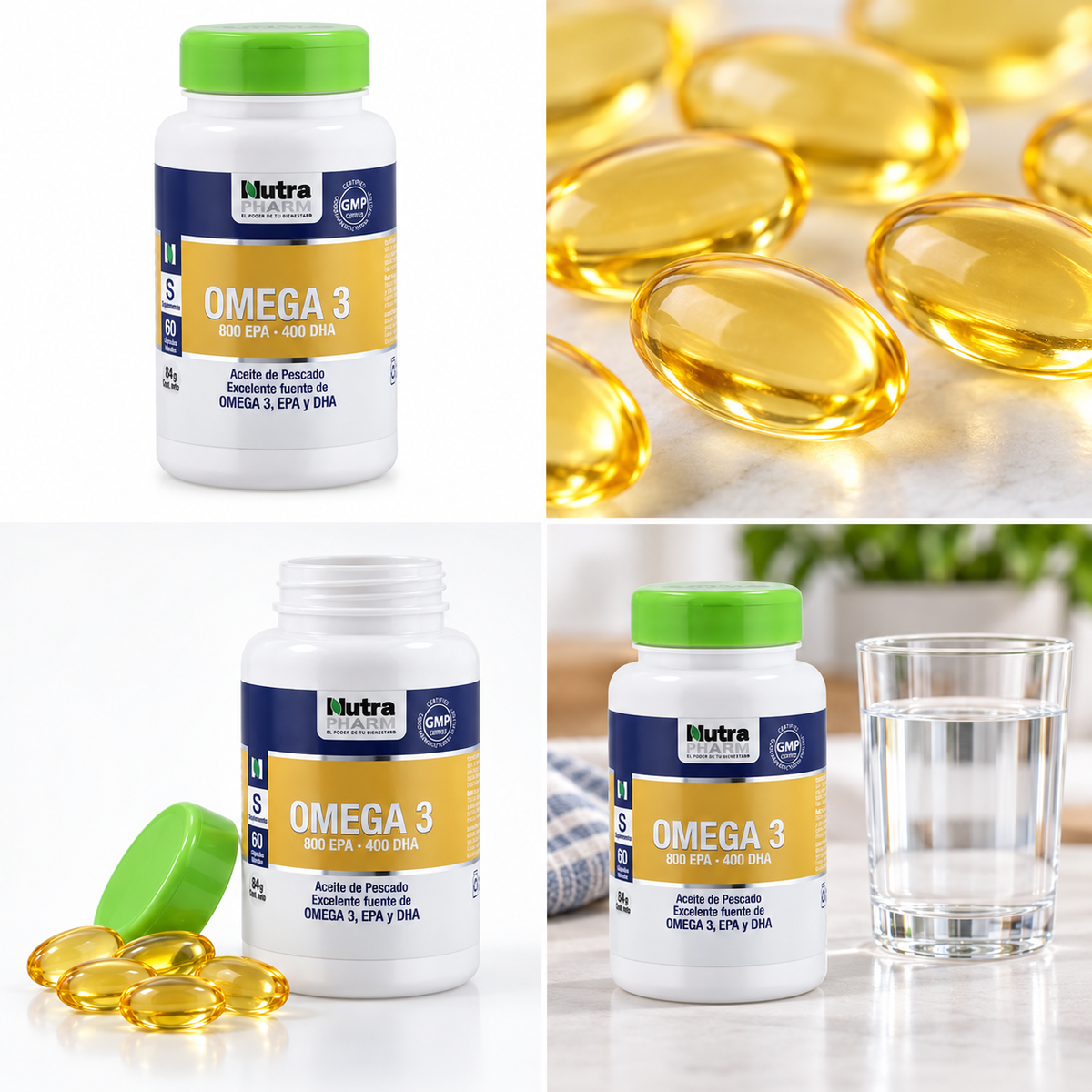Omega 3 800 Epa/400 DHA Nutrapharm 60 Cáps