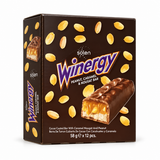 Barra de Chocolate Turrón Maní y Caramelo Winergy Caja 12 un.