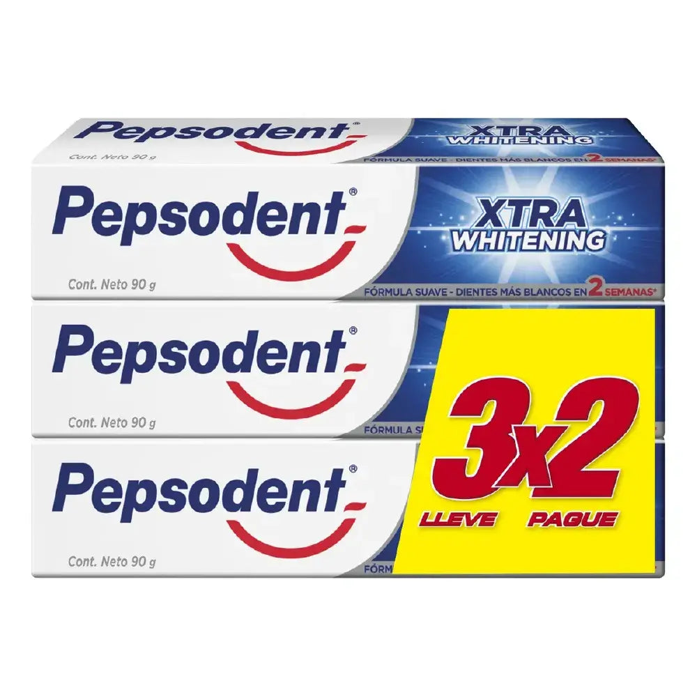 Pack x3 Pasta Dental Xtra Whitening Pepsodent 90 g.
