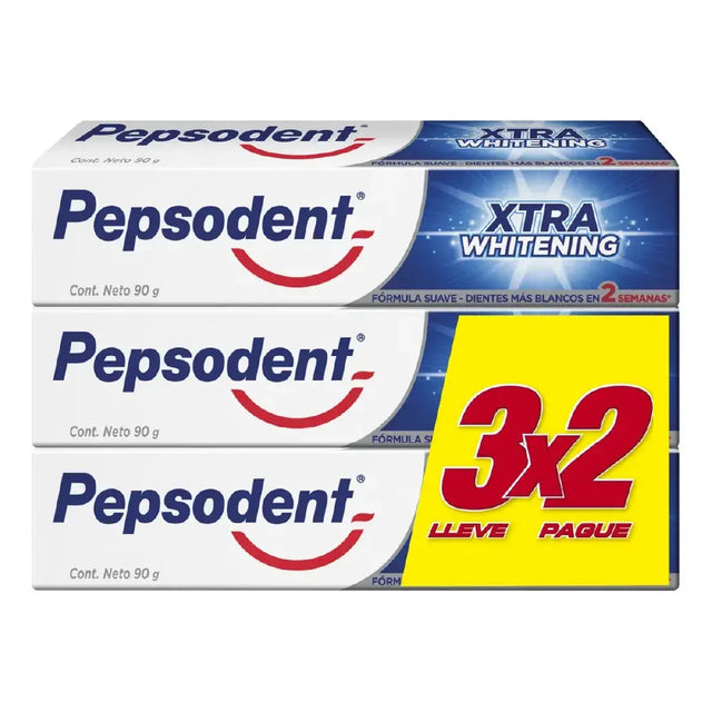 Pack x3 Pasta Dental Xtra Whitening Pepsodent 90 g.