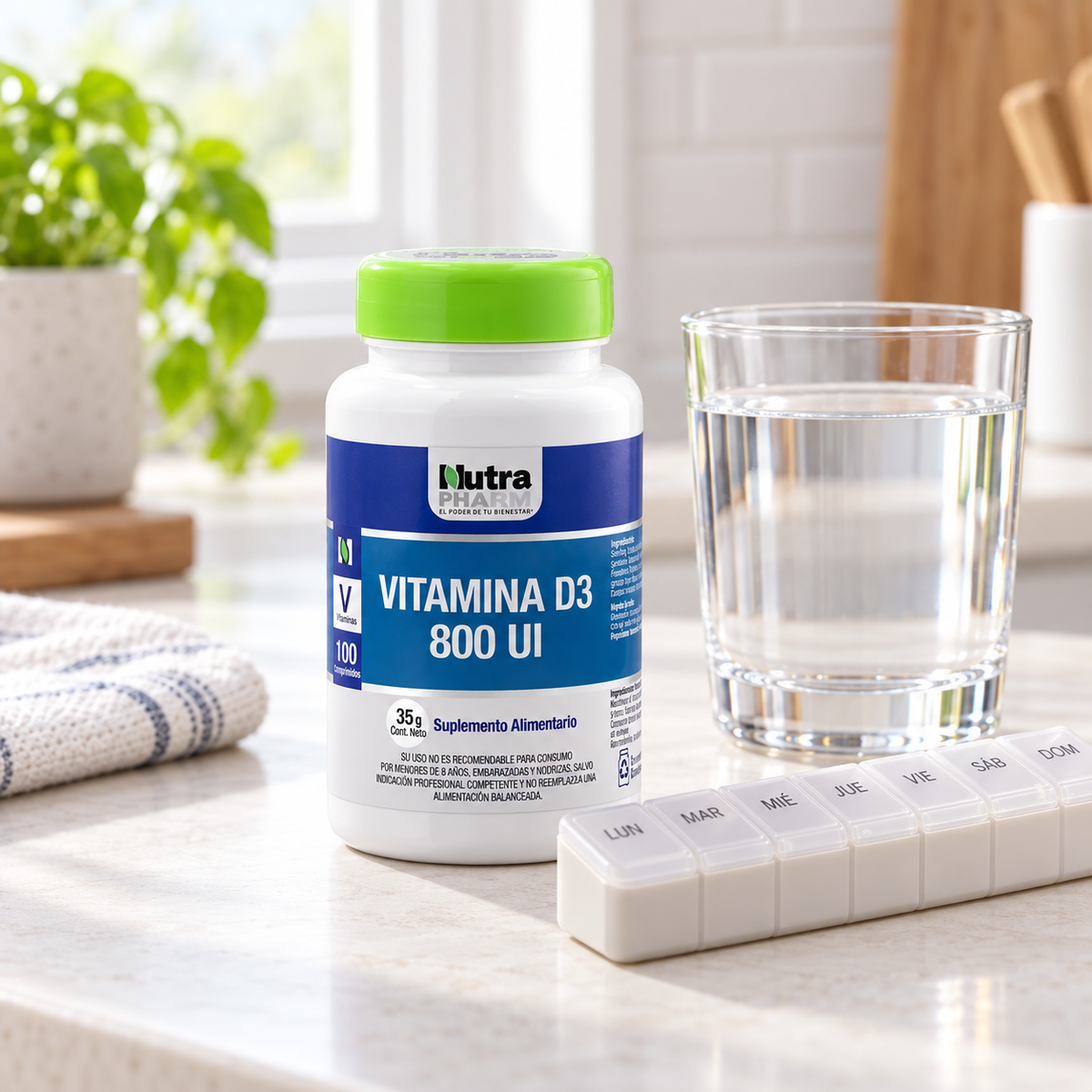 Vitamina D3 800 UI Nutra Pharm 100 Comp
