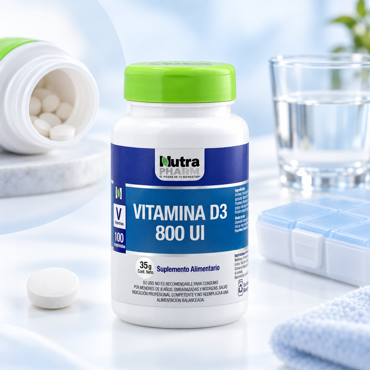 Vitamina D3 800 UI Nutra Pharm 100 Comp