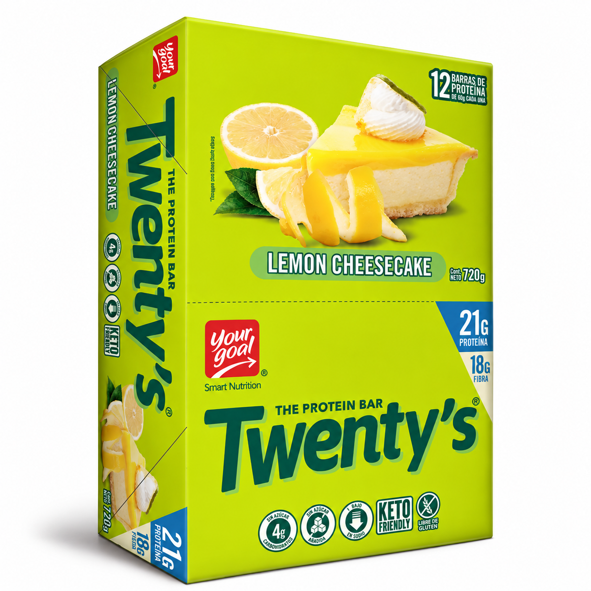Barras de Proteína Twenty's Lemon Cheesecake 12 Un de 60 g