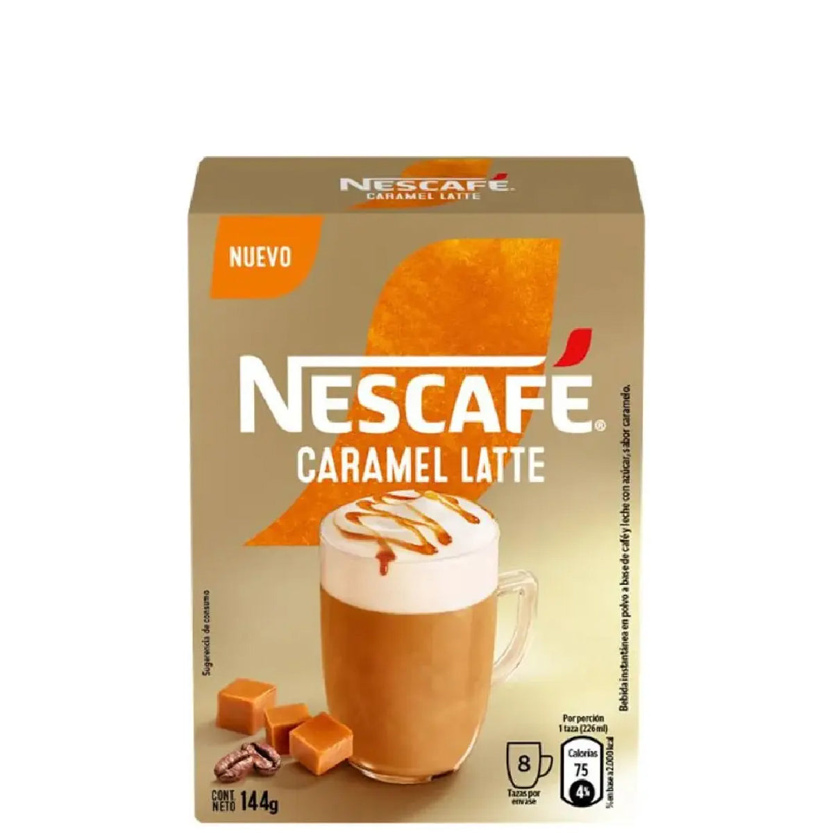 Café Instantáneo Nescafé Caramel Latte 8 Un de 18 g