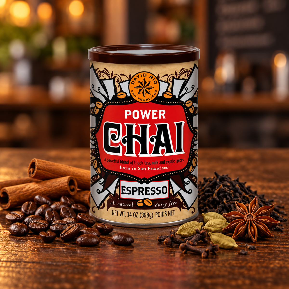 Té Negro David Rio Power Chai Expresso Vegano sin Lactosa 398g