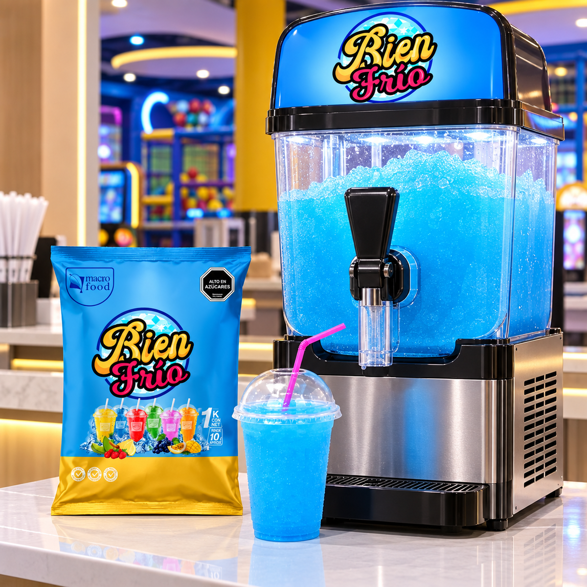 Granizado para Vending Bien Frío Ice Blue Rinde 10 Litros