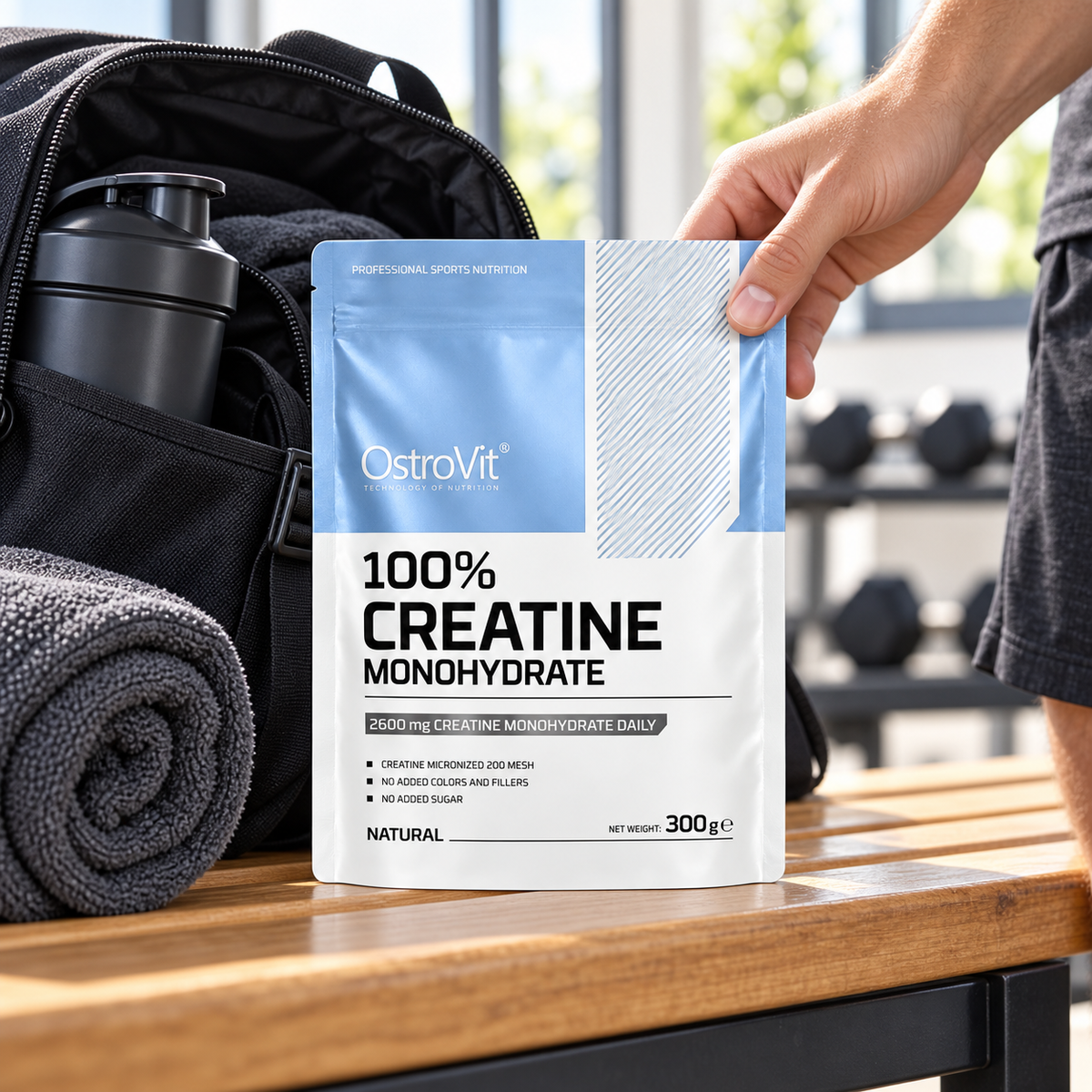 Creatina Monohidrato Sin Sabor Ostrovit 300 g