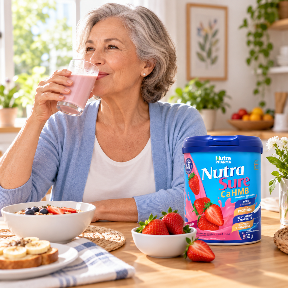 Nutrasure Cahmb Frutilla Nutrapharm 850 g