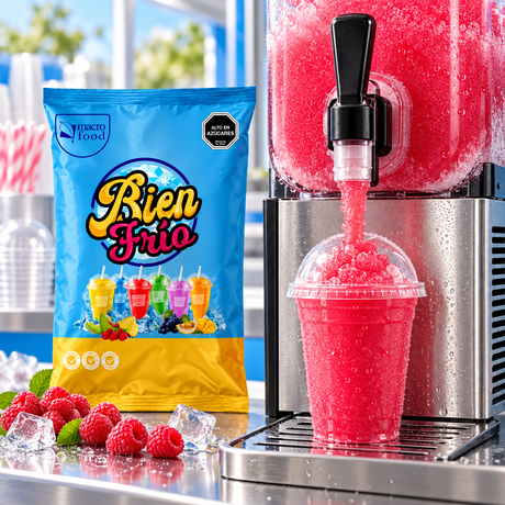 Granizado para Vending Bien Frío Frambuesa Rinde 10 Litros