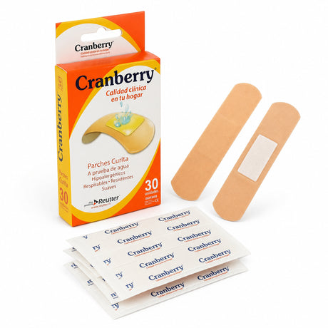 Parches Curita A Prueba de Agua Cranberry 30 Un