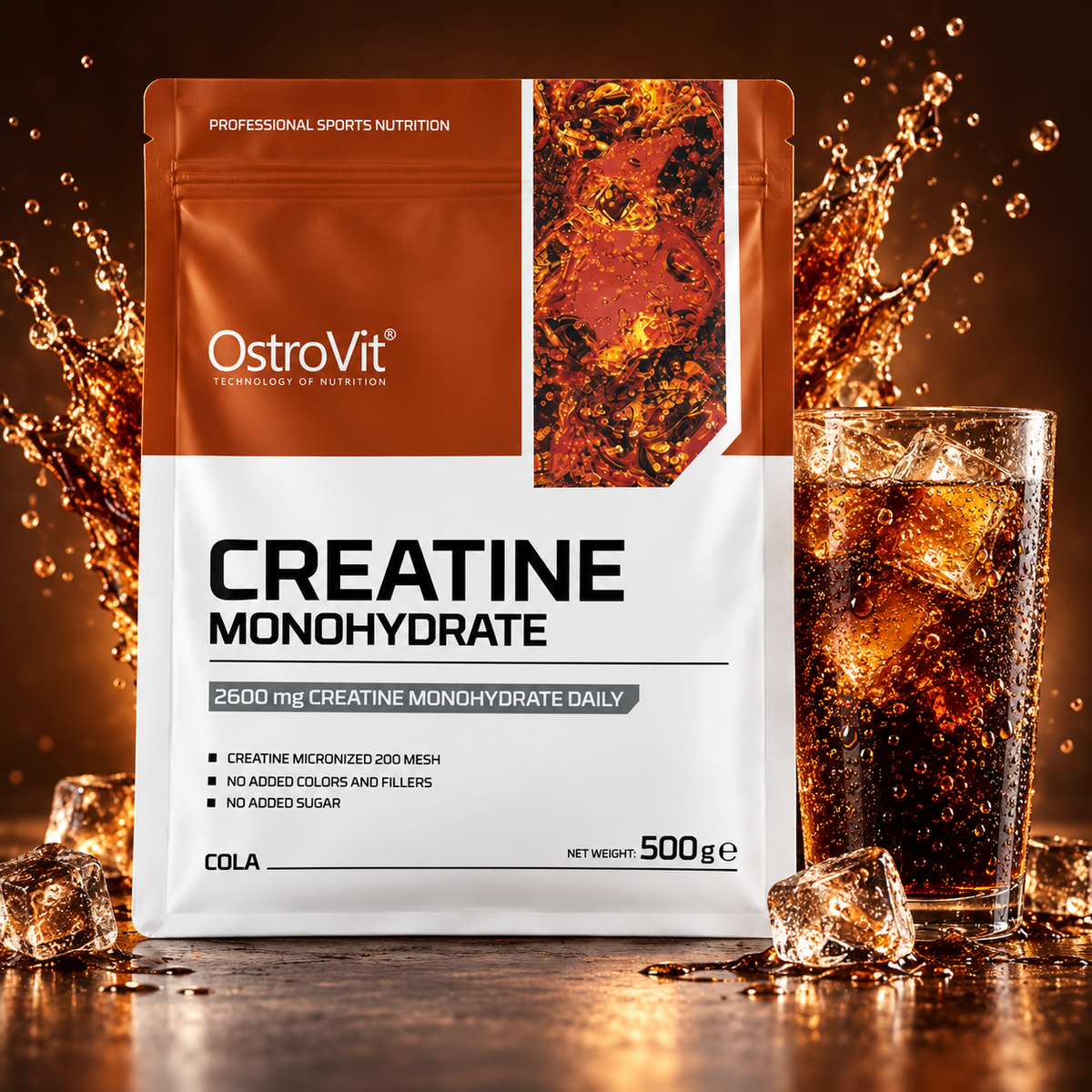 Creatina Monohidrato Sabor Cola Ostrovit 500 g