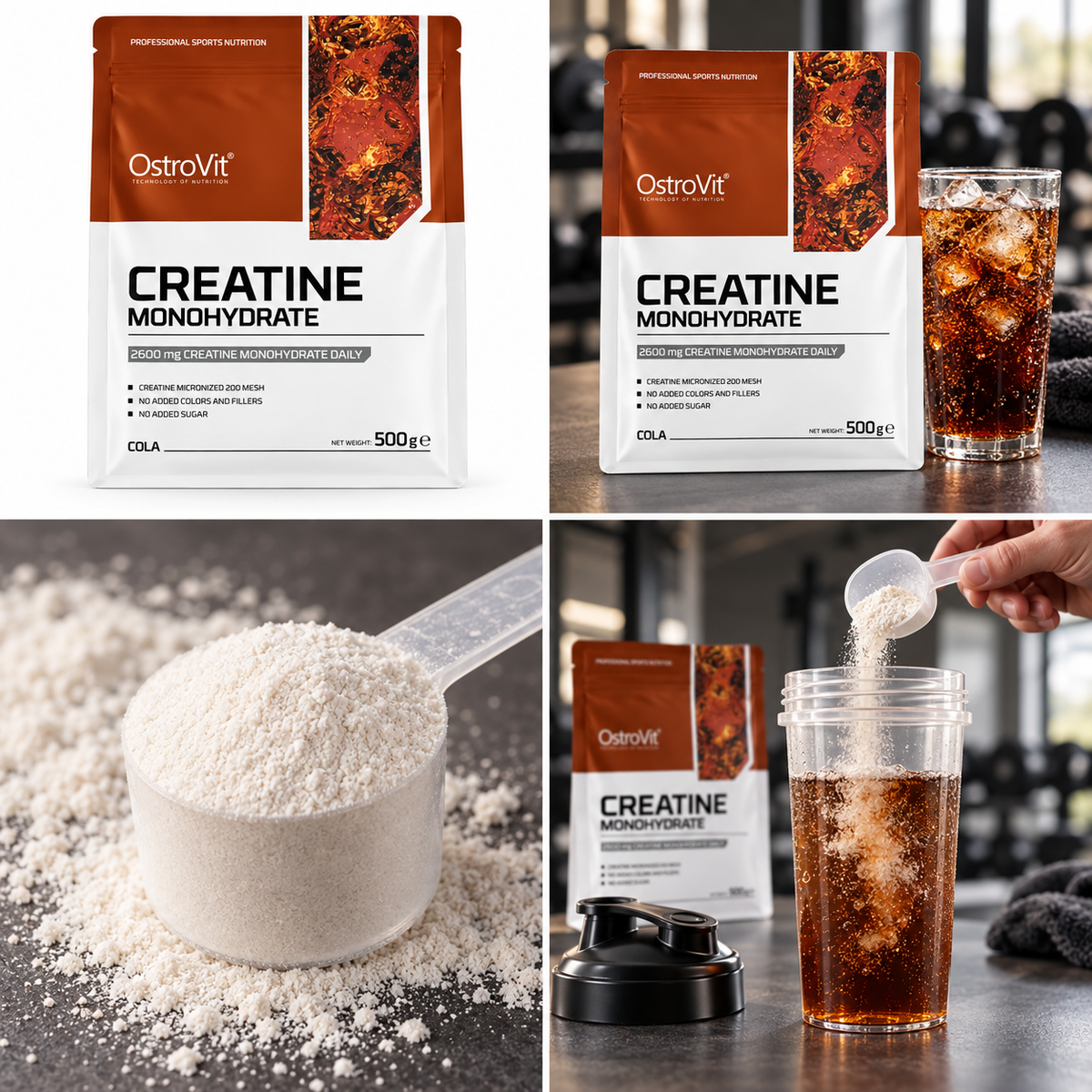 Creatina Monohidrato Sabor Cola Ostrovit 500 g
