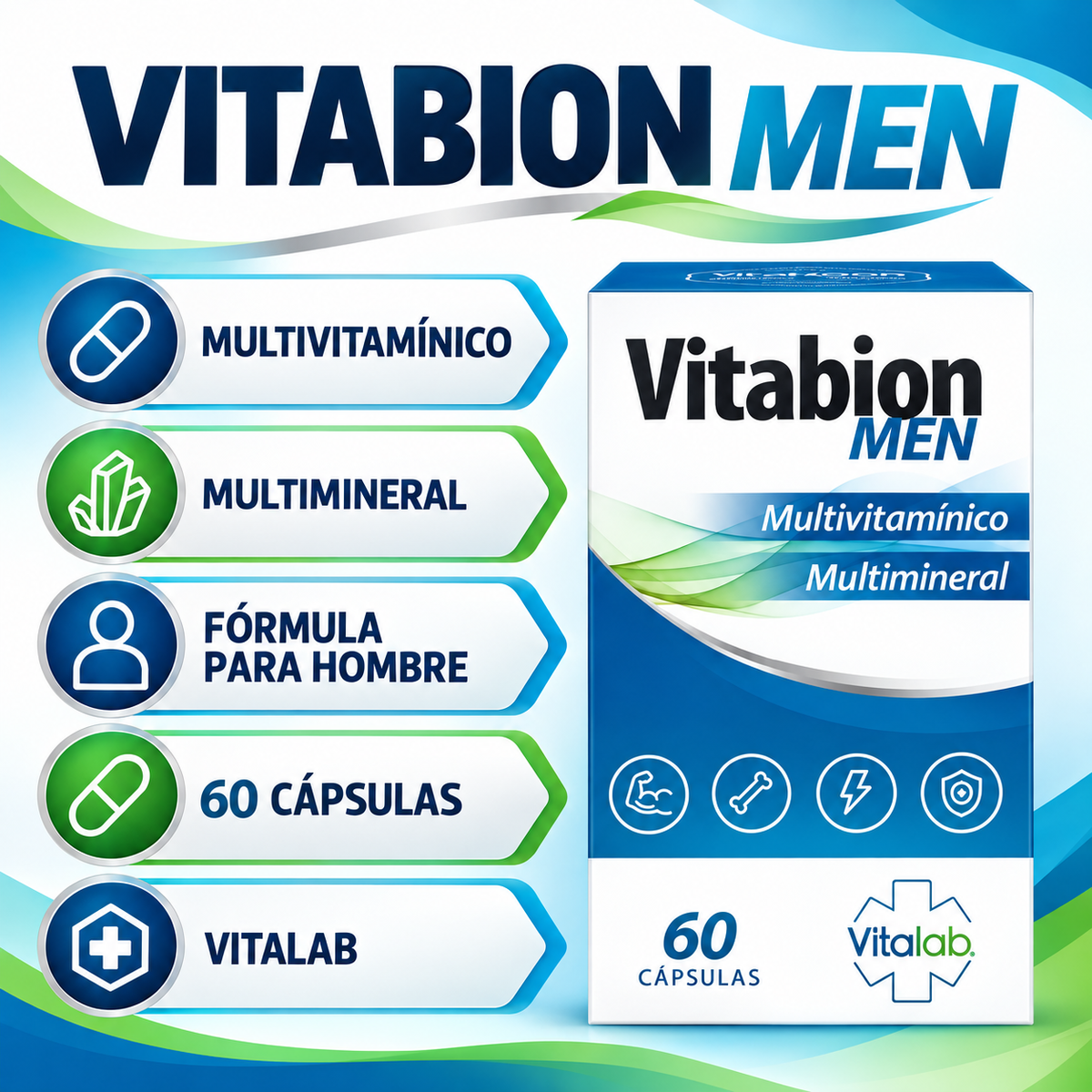 Vitabion Men Vitalab 60 Cáps