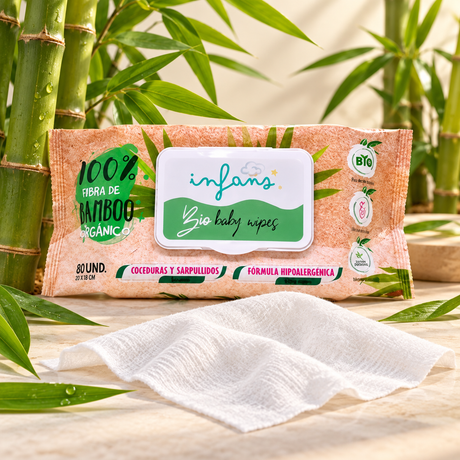 Toallitas Húmedas Infans 100% Fibra Bamboo 80 Un
