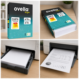 Resma Papel Tamaño Carta Blanco Ovella 75 g/m² de 250 Hojas