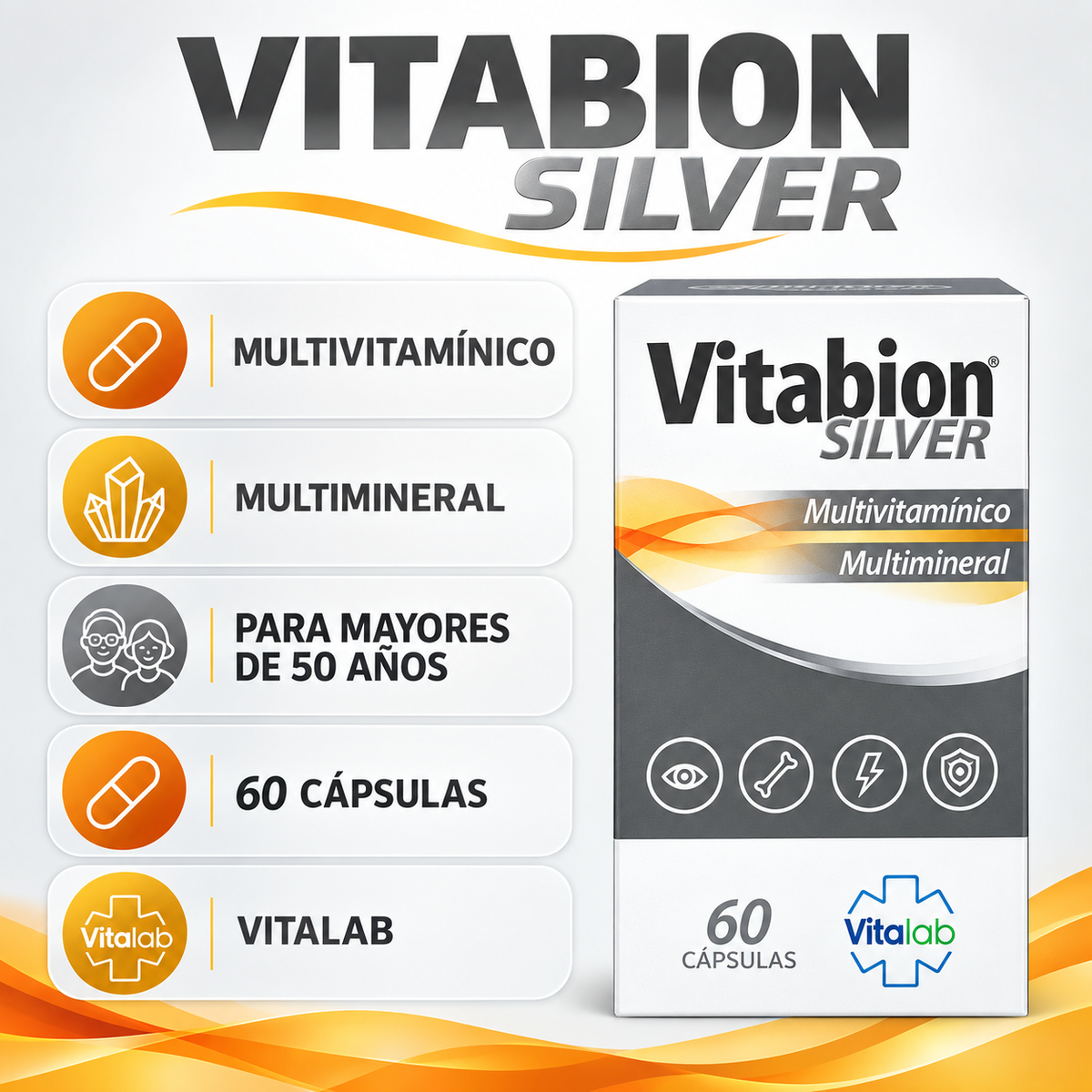 Vitabion Silver Vitalab 60 Cáps