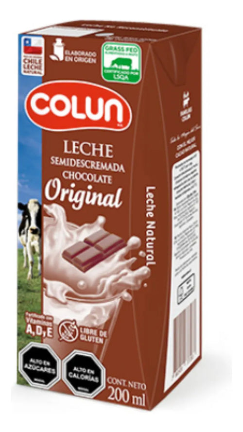 Colun Leche Semidescremada Chocolate 1.2L x 6Uni