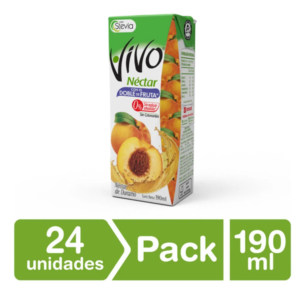 Vivo Néctar Durazno 190ml x 24Uni