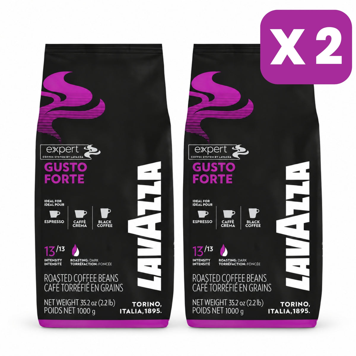 Café en Grano Italiano Gusto Forte Lavazza 1 kg