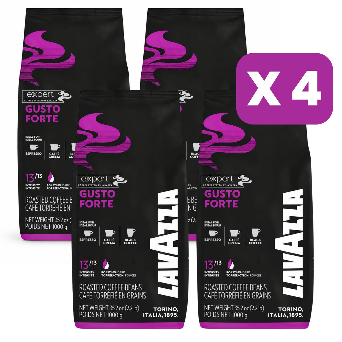 Café en Grano Italiano Gusto Forte Lavazza 1 kg