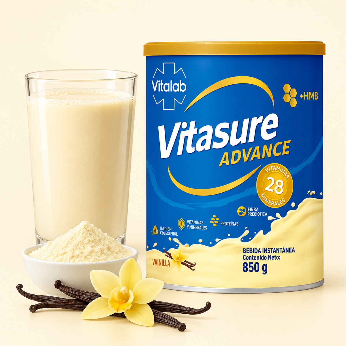 Vitasure Advance Vainilla Vitalab 850 g